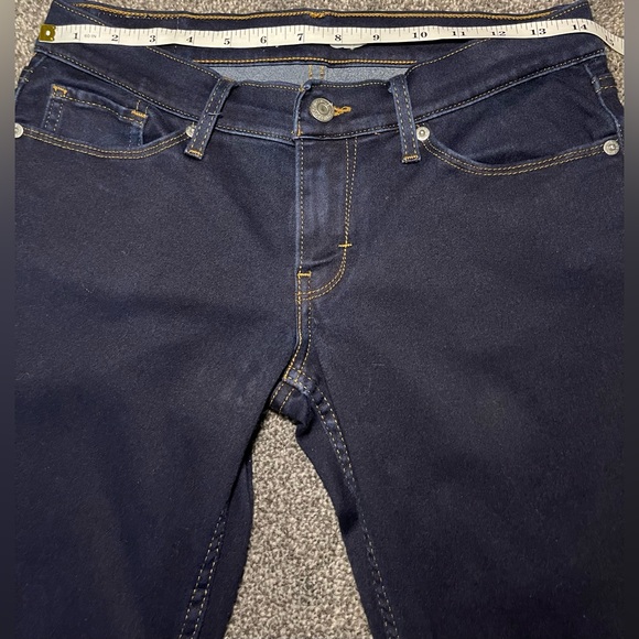 LEVI'S 524 Skinny Dark Wash Stretchy‎ Jeans Sz 7/28 EUC B-45 - Picture 3 of 10